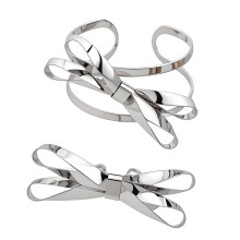 Roestvrij stalen strik Design Ringarmband Combo Modieuze-Zilver
