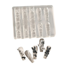 Mini 3D Nail Art siliconen mal konijnen vorm perfect voor