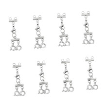 8Pcs  Tarnish Resistant Findings Chain-steel color 2 shares