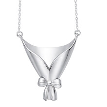 Romance Necklace With Removable Flower Holder For-Silver 1