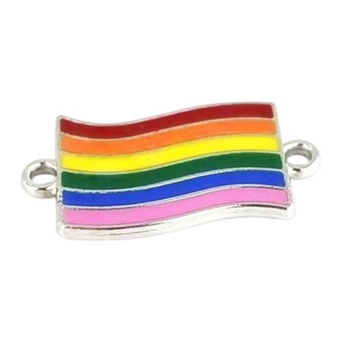 Pendentif en alliage à deux trous à la mode,-drapeau 1 pièce