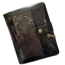 Leather Waterproof Foldable Binders Notebook with-Black
