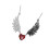 Collier pendentif aile gothique noir élégant, pour cadeau de 1