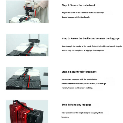 Strong Polyester Luggage Strap For Securing 3 Suitcases-1 2