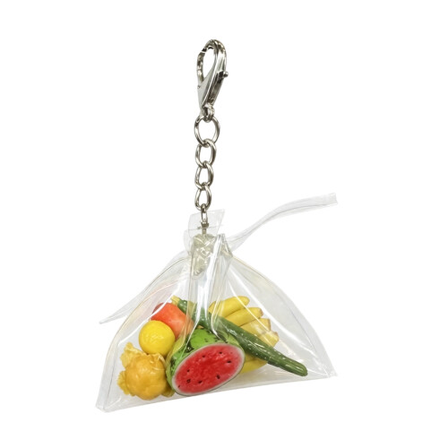 Unique Handbag Charm Keyring Featuring Lifelikes Watermelon And