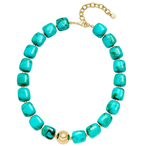 Collier ras de cou élégant en perles de plastique-SARCELLE1