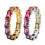 Trendy Rainbow Zircon Stone Ring Comfortable Fit For-10 Silver 2