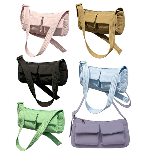 Modern Crossbody Bag Adjustable Handbag Large Capacity-Black 1