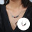 Collier pendentif aile gothique noir élégant, pour cadeau de 2