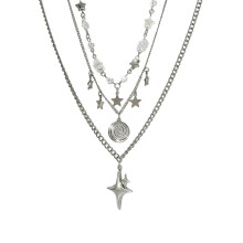 Sweet And Edgy Star Pendant Necklace Statement Clavicle-17