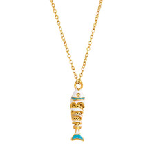 Stijlvolle kleine visdruppelketting voor dames,-JDN0312222 GEW