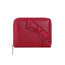 Fashionable Tiny PU Leather Change Purse With Coin-Bigred