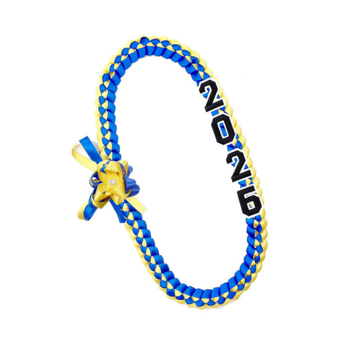 Cordon mou de polyester de collier de laisse de-Bleu et jaune