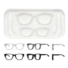 Moule en Silicone réutilisable en forme de lunettes,-Clair