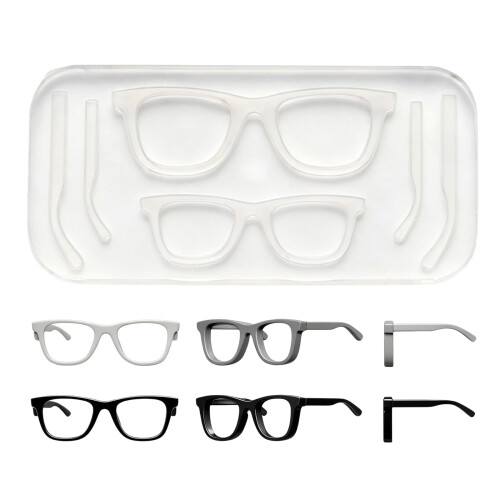 Moule en Silicone réutilisable en forme de lunettes,-Clair
