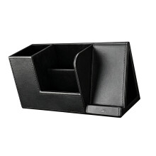 Lederen externe doos bureau-organizer container met 10W-M
