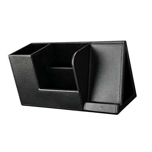 Multipurpose Desk Organiser Leather Remote Stand With-M