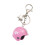 Porte-clés Mini casque élégant avec breloque de sac Design-Rose 1