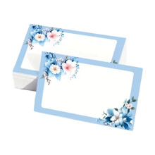 100Pcs Elegant Floral Pattern Note Card Unruled Small Memo-C06