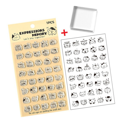 Clear Silicone Rubber Stamper With Ergonomic-Expression memory