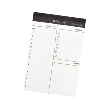 Bloc-notes en papier de poche, 5 pièces, 50-horaire quotidien