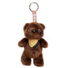 Lovely Cartoon Plush Keychain Portable And Safe Materials-bear