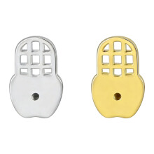 Ensemble de 2 supports de boucles d'oreilles avec-blanc doré