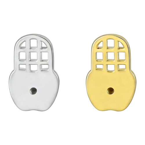 Ensemble de 2 supports de boucles d'oreilles avec-blanc doré