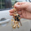 Creative Letter Keychain With Star Moon Charm Alloy-Type O 7