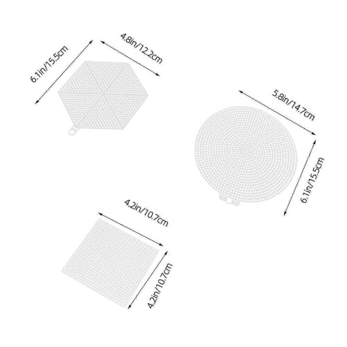 24pcs White Plastic Mesh Canvas Sheets: Versatile Plastic Canvas for Creative Embroidery Craft Proje 1