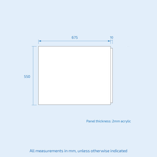 NES Home Modern 675 x 550 mm White Acrylic End Bath Panel 1