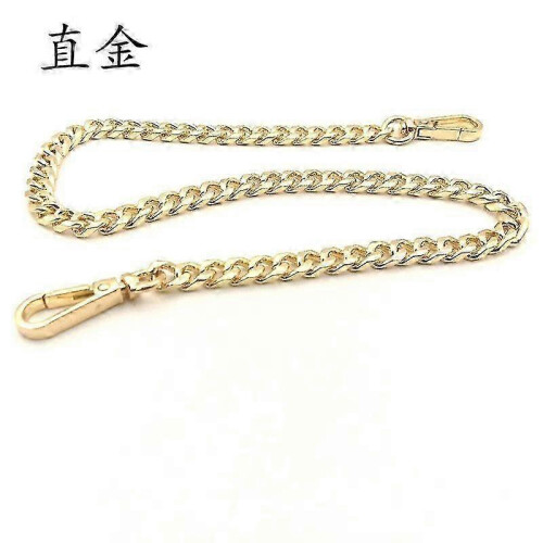 Metal 47 Inch Practical Purse Chain Strap Replacement Shoulder Crossbody Bag Flat Chain Strap with B