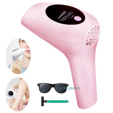 (Roze met mini-ontharingsapparaat) IPL-ontharingsapparaat voor vrouwen, epilator voor thuisgebruik