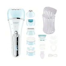 (V-733 blauwe bubbel) Originele VGR elektrische epilator voor vrouwen, ontharing van benen en lichaa