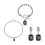 Collier/Bracelet/boucles d'oreilles à thème sombre avec-Bracelet 2