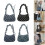 Fashionable Plaids Underarm Bag with Various-blue square 3