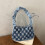Fashionable Plaids Underarm Bag with Various-blue square 7