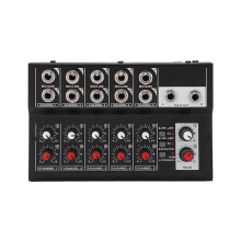 10-Kanal-Audio-Mixer-Konsole EU-Stecker Metall Schwarz