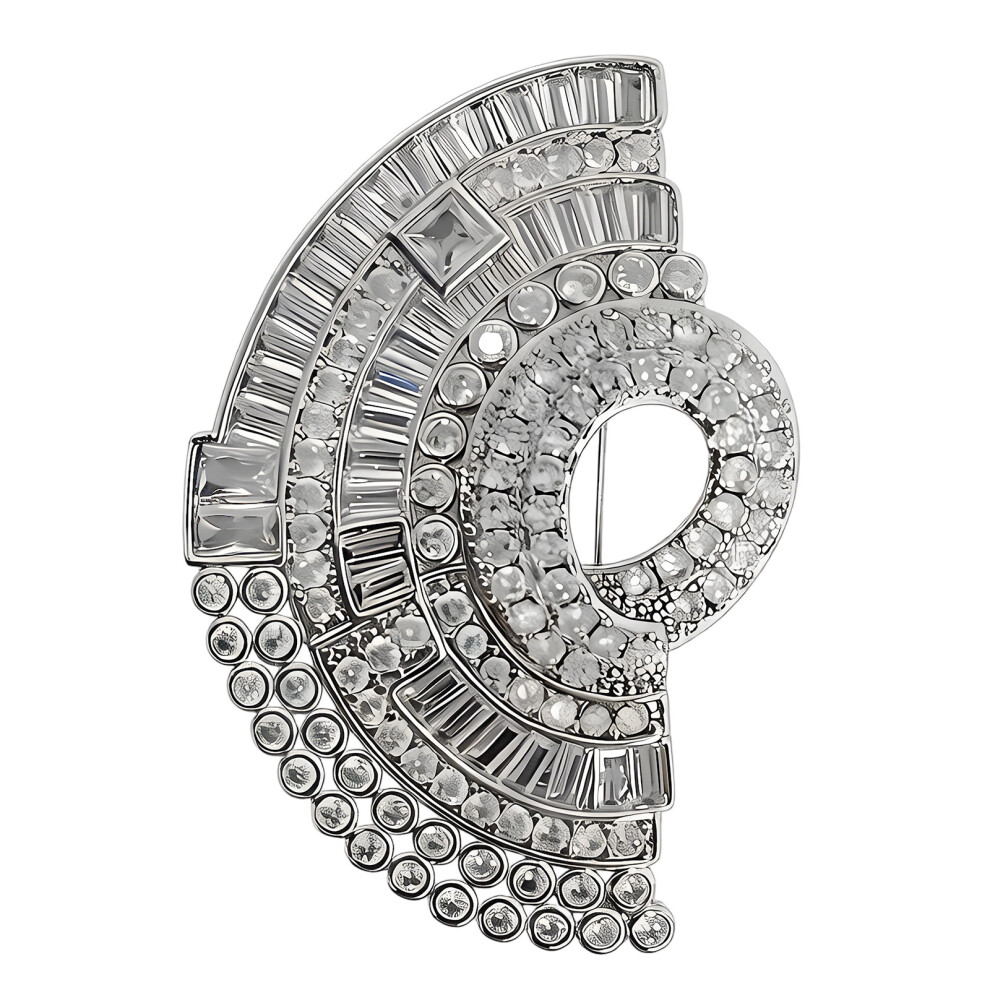 Trendy Alloy Rhinestones Brooch Secures Clothing While Enhancing