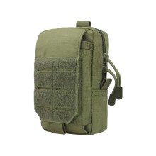 Unisex Waist Bag Zipper Phone Bag Storage Pouches-Army Green