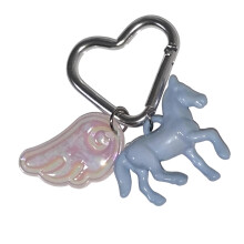 Whimsical Horse Angel Keychain Decorated With Shining Alloy And