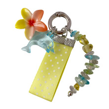 Stylish Marine Animal Pendant Chain With Seashells-Yellow
