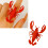 Adjustable Red Lobster Bracelet And Rings Crafted From Long-A 3
