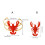 Adjustable Red Lobster Bracelet And Rings Crafted From Long-A 4