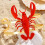 Adjustable Red Lobster Bracelet And Rings Crafted From Long-A 6