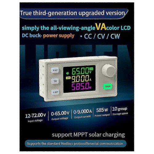 New XY6509X CNC Adjustable DC Power Supply Constant Voltage Constant Current Maintenance 65V 9A 585W Step-Down Module 2