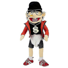 (30cm, Rock boy Jeffy) Jeffy Hand Puppet Cartoon Soft Plush Toy, Cosplay Doll Puppet Game for Kids Gift