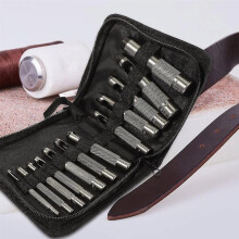 12 PCS Steel Hollow Leather Punch Set 1/8-3/48 Inch(3-19mm) Heavy Duty Round Hole Punch Set for Watch Cloth Belt Gaskets