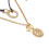 Multilayer Sun Pendant Necklace With Adjustable Length For 5