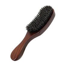 Boar Bristle Hair Brush, Curve Wave Brush, Soft Paddle Hair Brush for Women, Natural Wave Hair Brush(1pcs-brown)